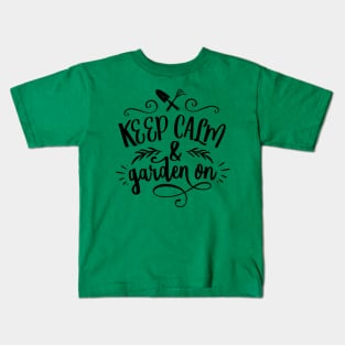 Keep calm and garden on Kids T-Shirt